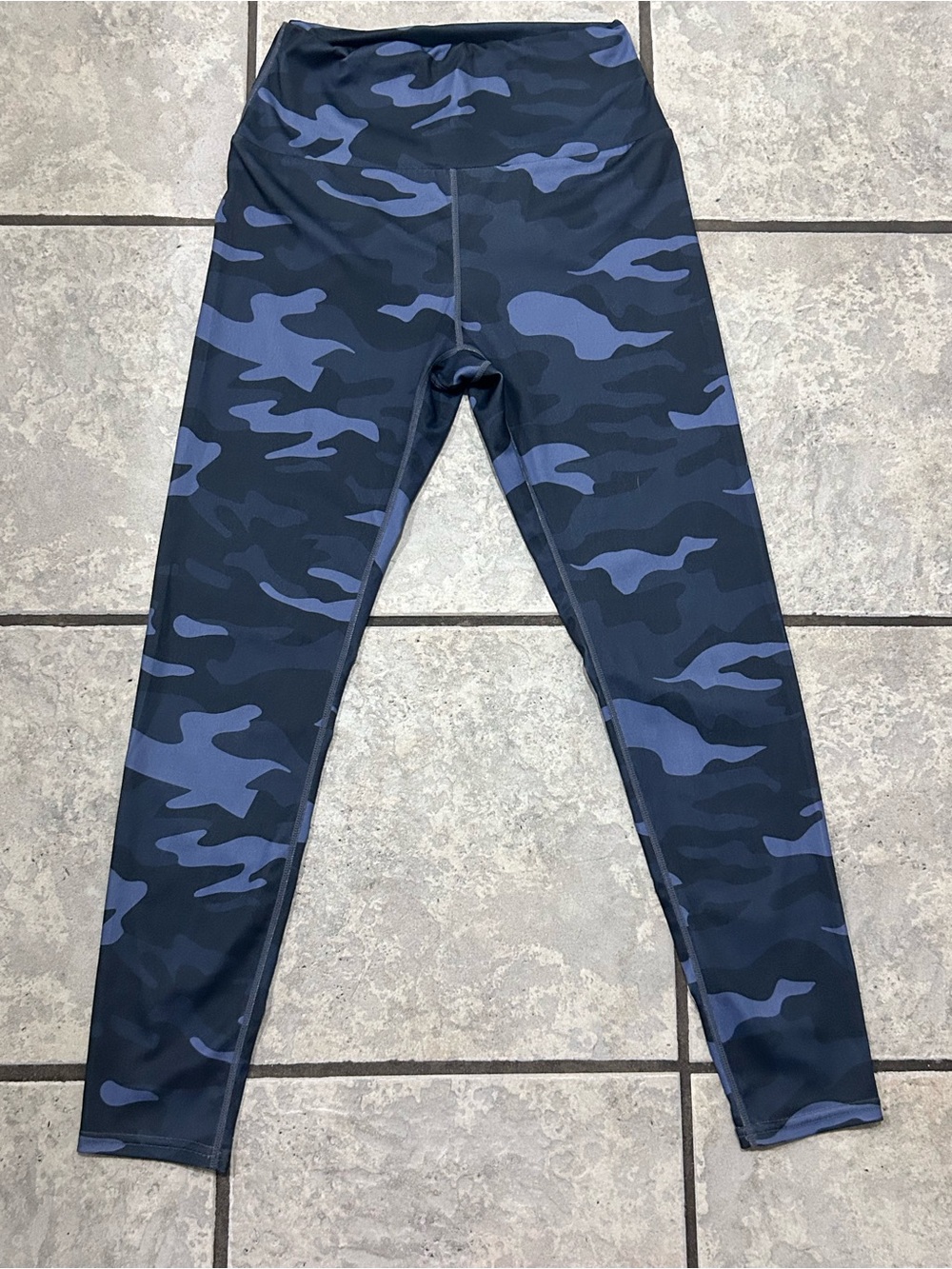 SHEIN Navy & Blue Camo High-Waist Leggings